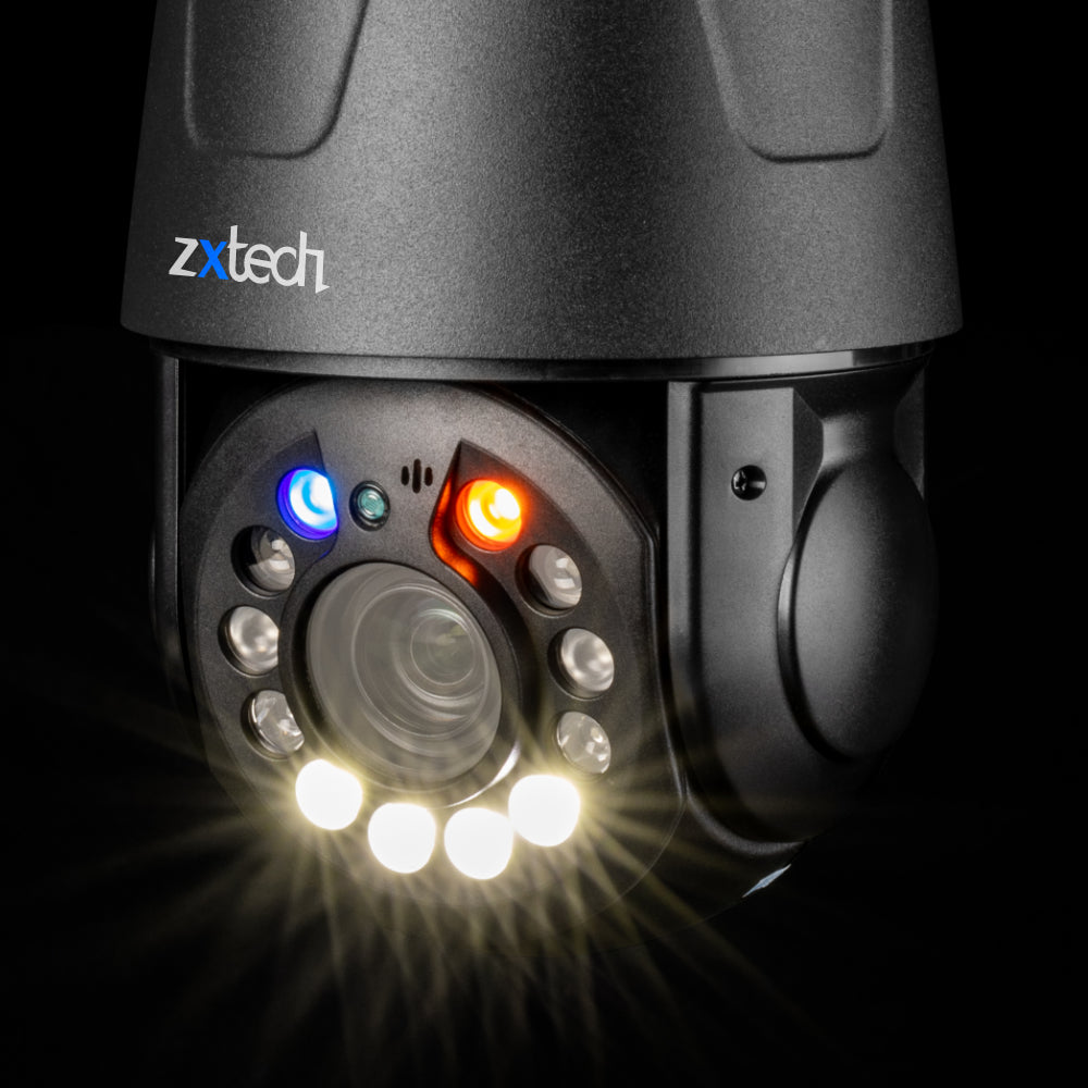 Zxtech 5MP/4K Wireless PTZ CCTV System - 2 x WiFi Security Camera 5X/10X/20X Auto Zoom Colour Night Vision Outdoor 2-Way-Audio 9CH Sony Starvis
