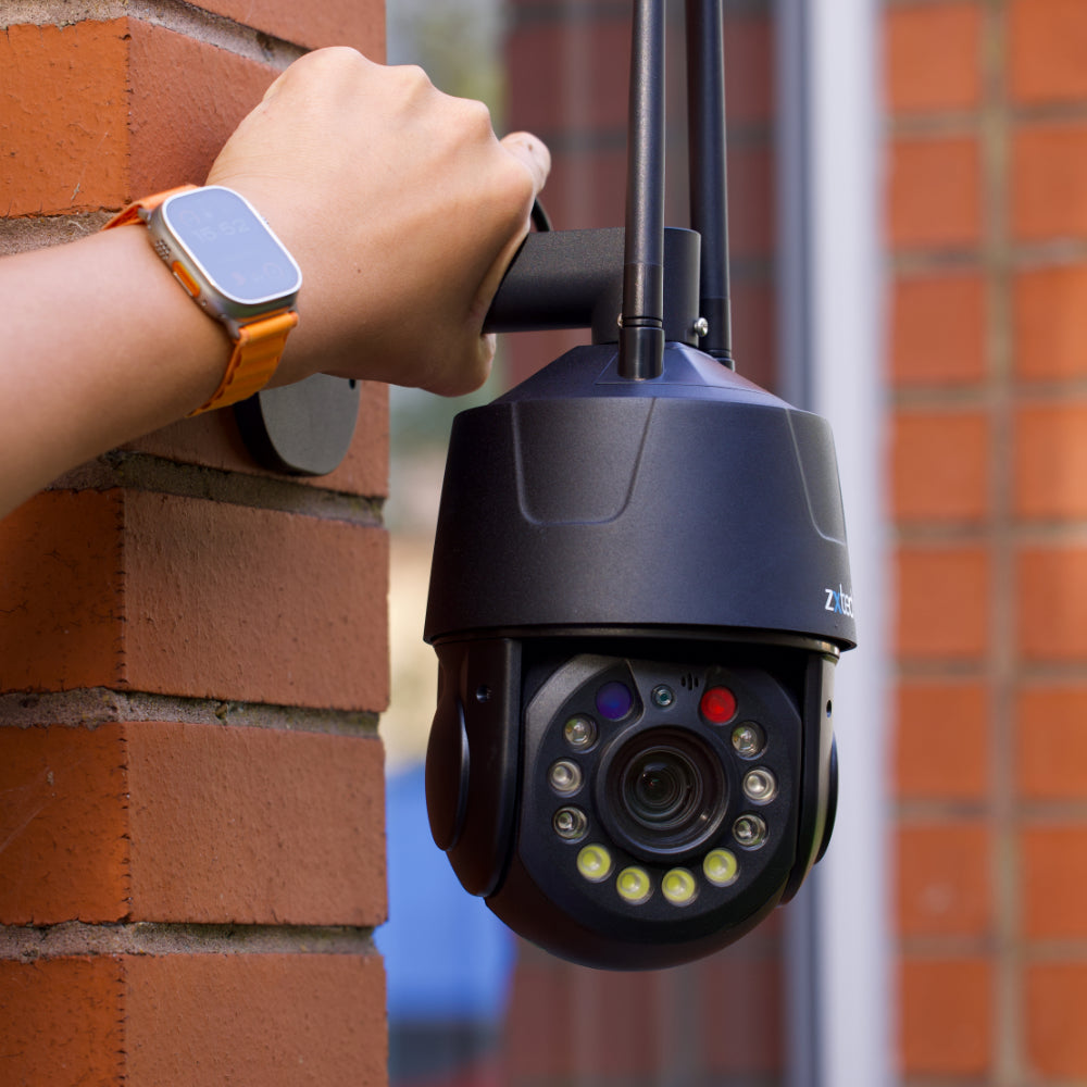 Zxtech 5MP/4K Wireless PTZ CCTV System - 2 x WiFi Security Camera 5X/10X/20X Auto Zoom Colour Night Vision Outdoor 2-Way-Audio 9CH Sony Starvis