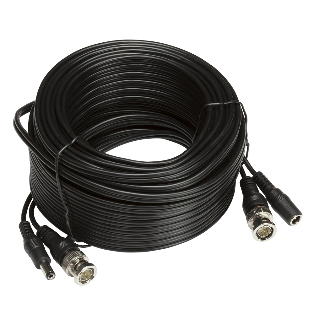 Zxtech 20M Black Pre-Made RG59 Siamese Cable | MK2S6NN