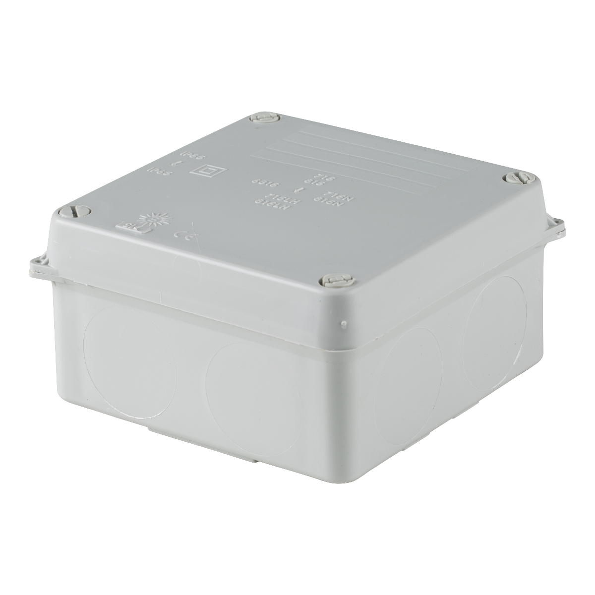 Grey Electrical Junction Box 110x110x60mm IP67