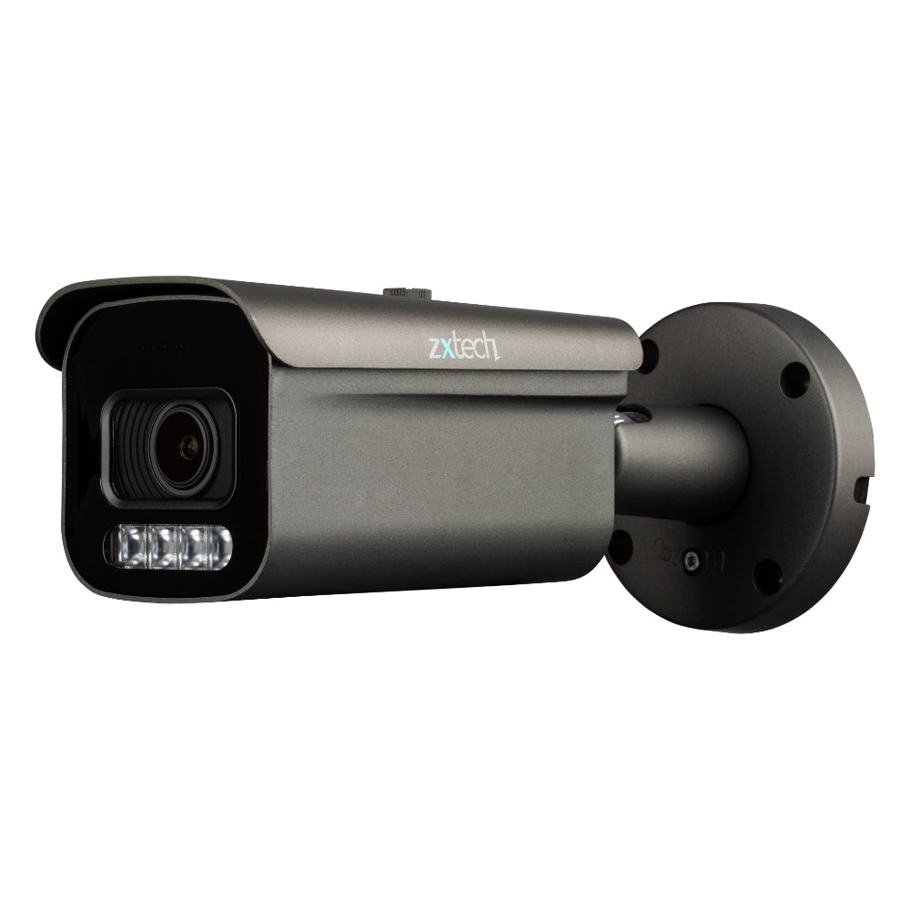 Zxtech 5MP Bullet Auto Zoom PoE IP CCTV AI Camera | Face Recognition 60M IR Sony Starvis