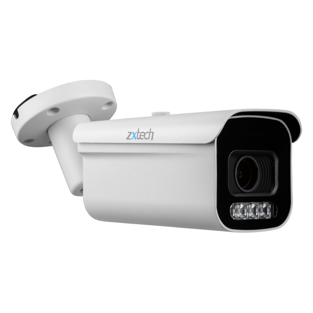 Zxtech 5MP Bullet Auto Zoom PoE IP CCTV AI Camera | Face Recognition 60M IR Sony Starvis